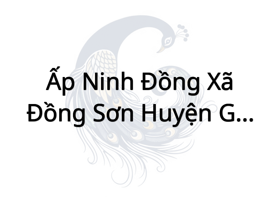 Ấp Ninh Đồng Xã Đồng Sơn huyện Gò Công Tây, tỉnh tiền giang