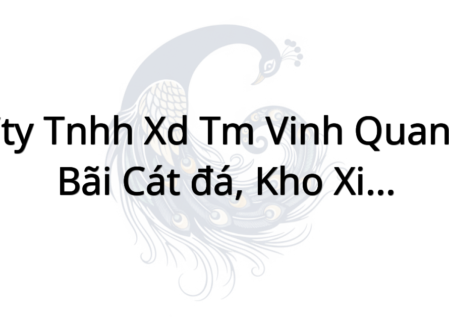 Cty TNHH XD TM Vinh Quang - Bãi cát đá, kho xi măng