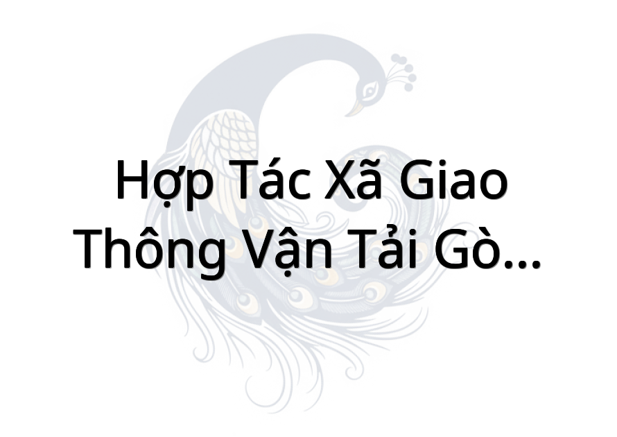 Hợp Tác Xã Giao Thông Vận Tải Gò Công Tây