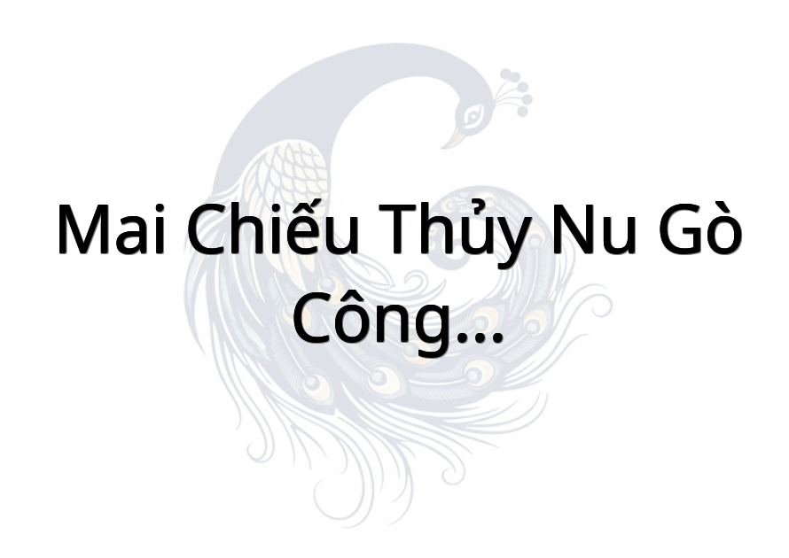 Mai chiếu thủy nu Gò Công - Trần Trọng Tân