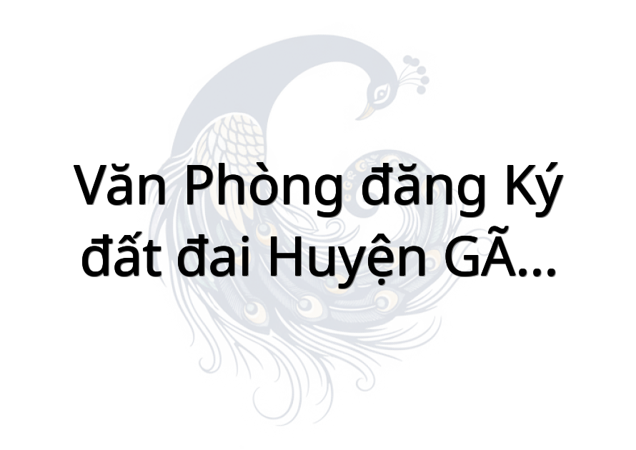Văn phòng đăng ký đất đai huyện Gò Công Đông