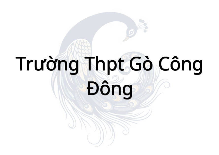 Trường THPT Gò Công Đông