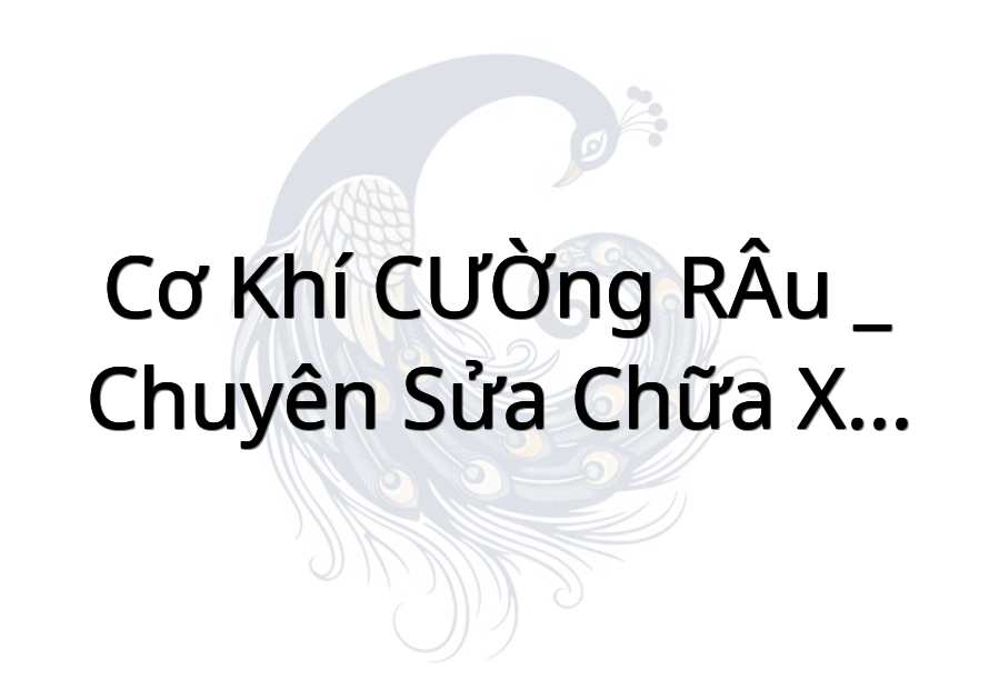 Cơ khí CƯỜNG RÂU _ Chuyên sửa chữa xe ba gác