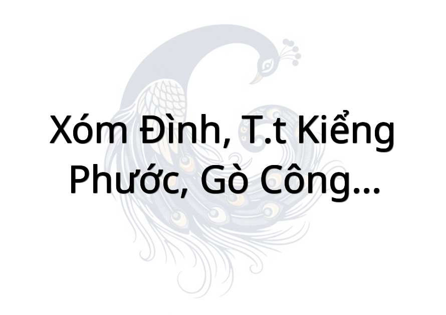Xóm Đình, T.T Kiểng Phước, Gò Công Đông
