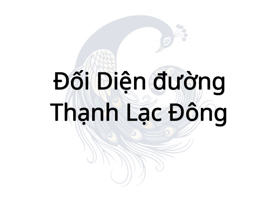 Đối diện đường Thạnh Lạc Đông