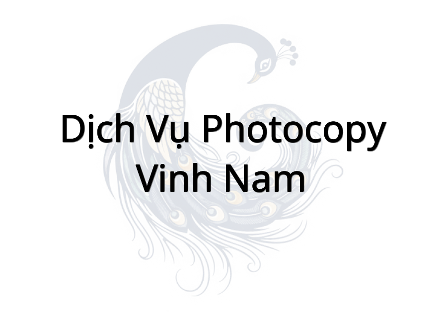 Dịch Vụ Photocopy Vinh Nam