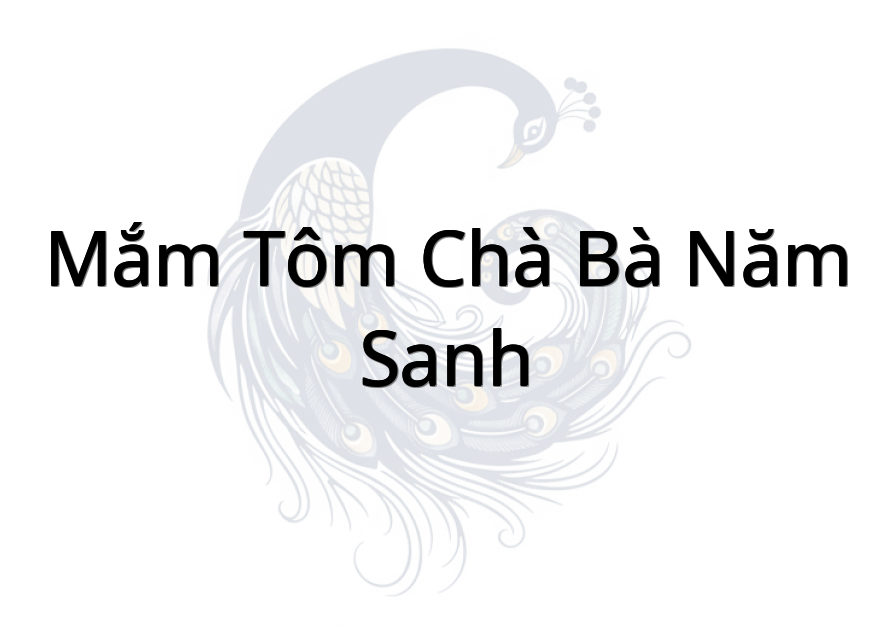 Mắm tôm chà Bà Năm Sanh