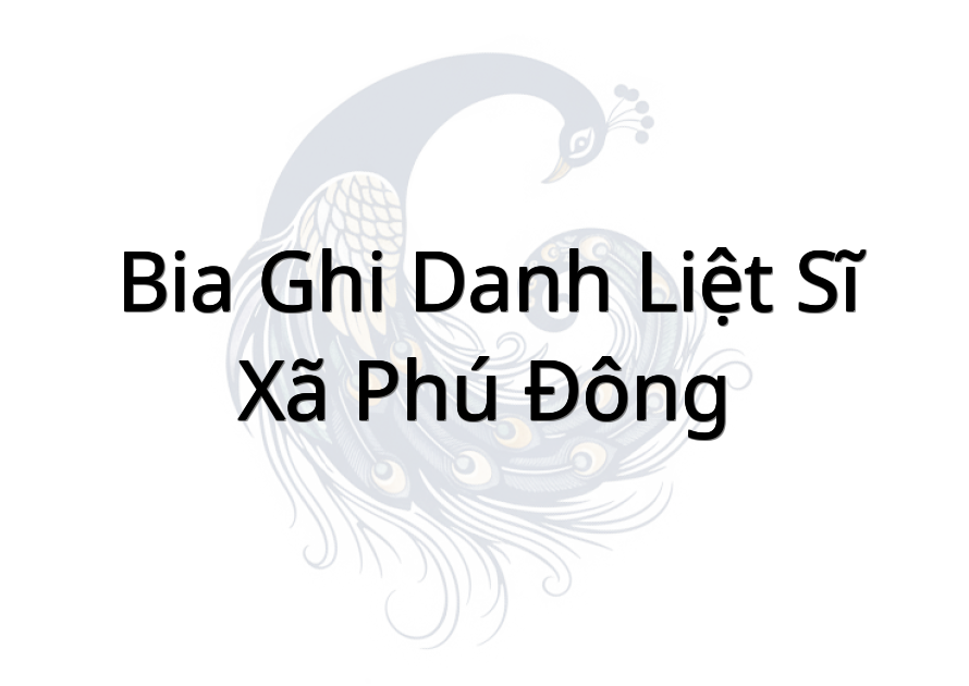 Bia ghi danh Liệt sĩ xã Phú Đông