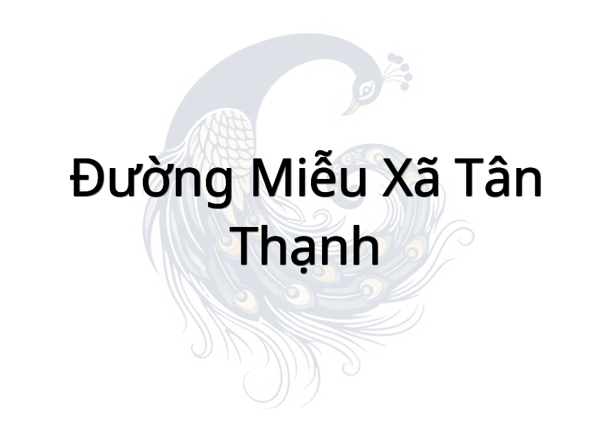 Đường Miễu xã Tân Thạnh