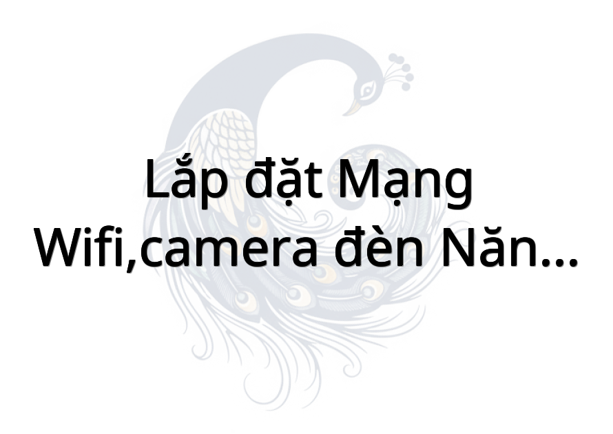 Lắp đặt mạng wifi,camera đèn năng lượng ,thiết bị điện thông minh Gò Công