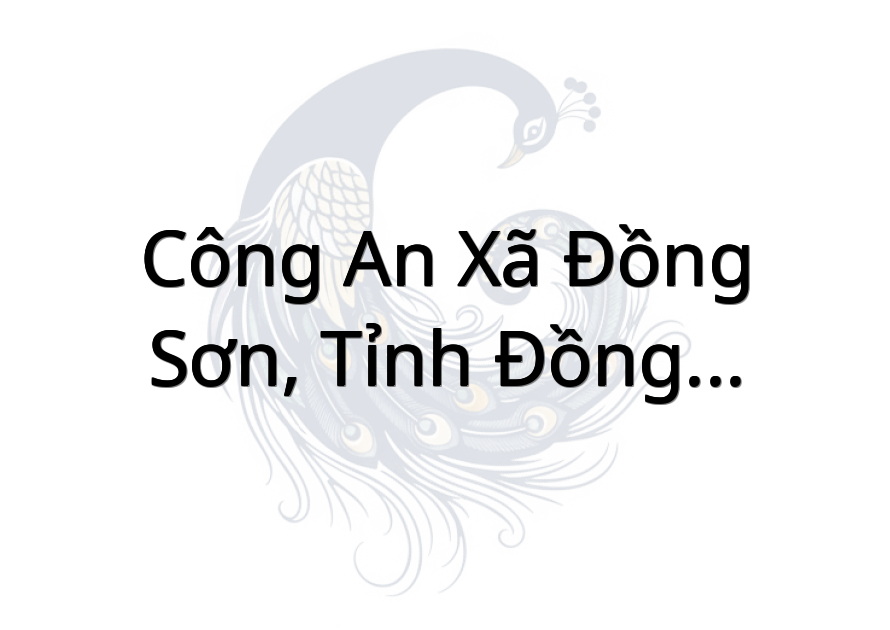 Công An xã Đồng Sơn, tỉnh Đồng Tháp