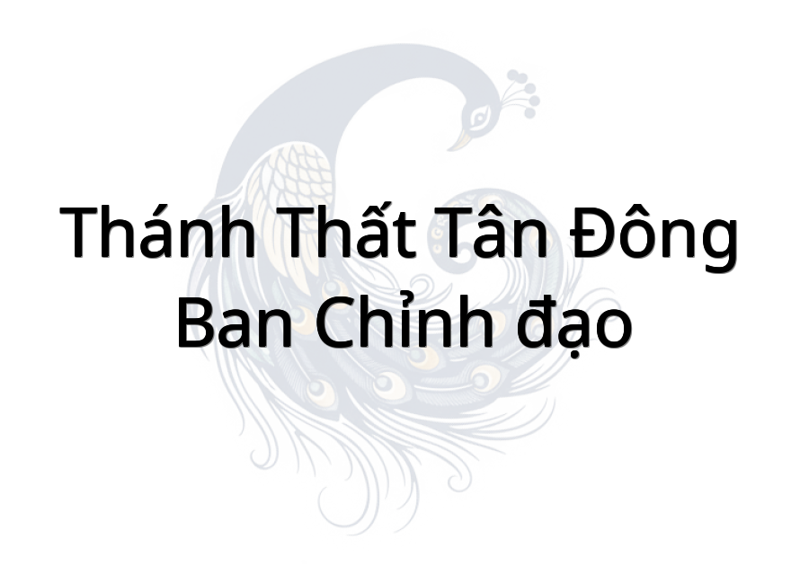 Thánh thất Tân Đông - Ban chỉnh đạo