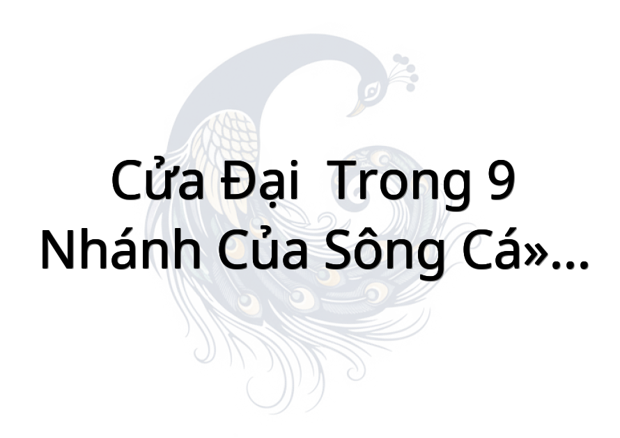 Cửa Đại ( trong 9 nhánh của sông Cửu Long )