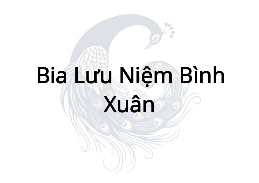 Bia Lưu Niệm Bình Xuân