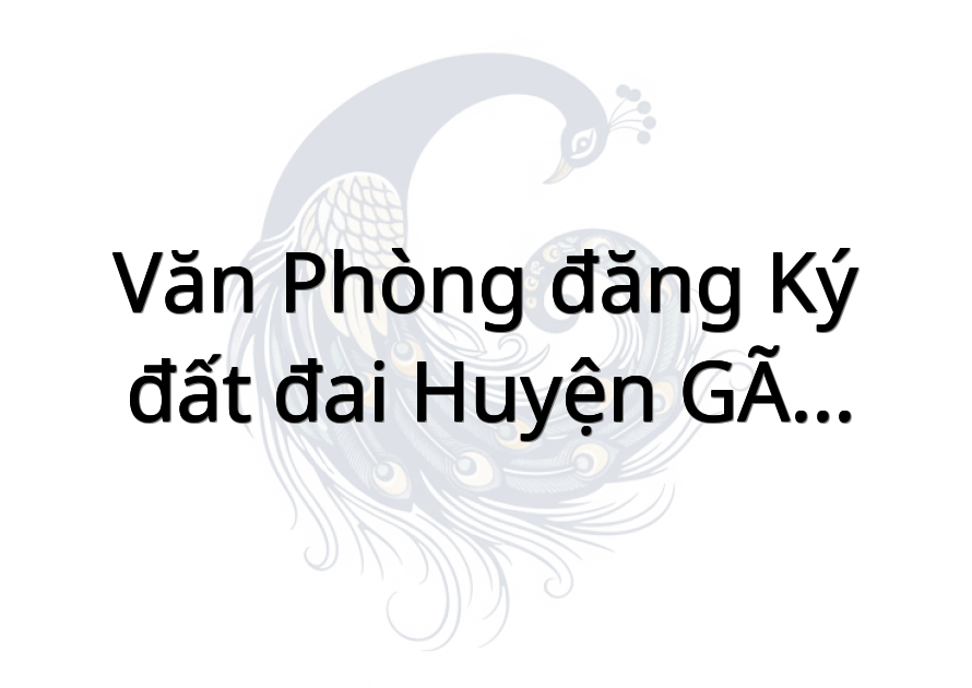 Văn phòng đăng ký đất đai huyện Gò Công Tây