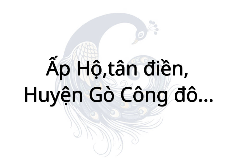 Ấp hộ,tân điền, huyện gò công đông, tiền giang
