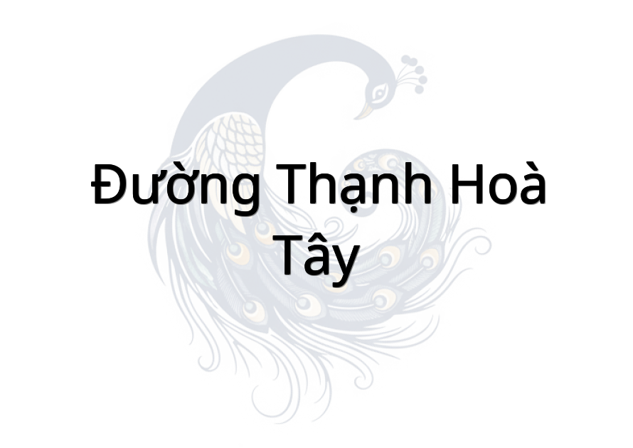 Đường Thạnh hoà Tây