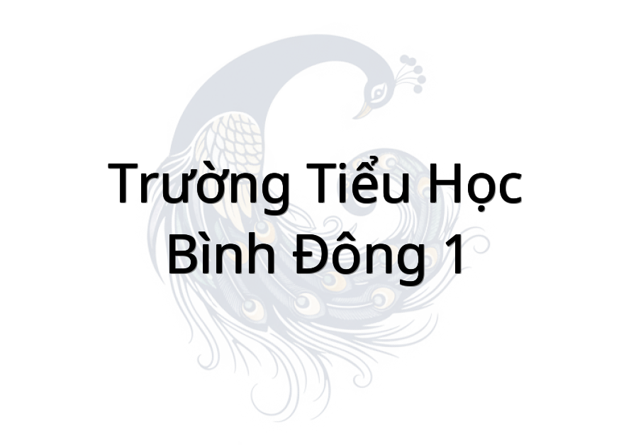 Trường tiểu học Bình Đông 1