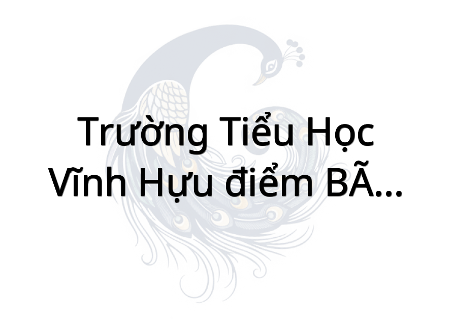 Trường Tiểu Học Vĩnh Hựu điểm Bình An