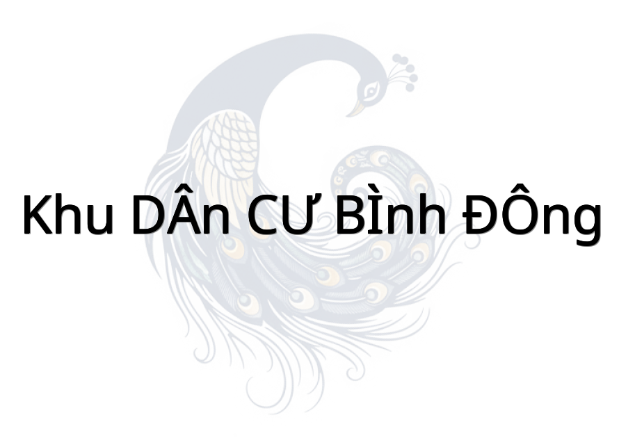 KHU DÂN CƯ BÌNH ĐÔNG